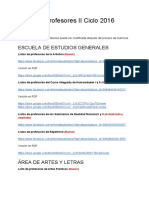 Listas de Profesores II Ciclo 2016