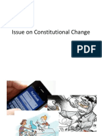 Issue On Constitutional Change