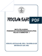 Sekolah Dasar (SD) / Madrasah Ibtidaiyah (Mi) : Mata Pelajaran: Pendidikan Kewarganegaraan (PKN) Kelas Iv Semester 1