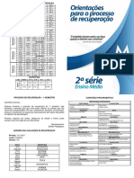 Orientações Para o Processo de Recuperação 1º Semestre 2ª Série