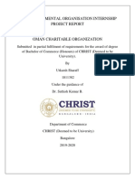 Non-Governmental Organisation Internship Project Report