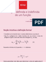 Integral Definida e Indefinida de Um Função