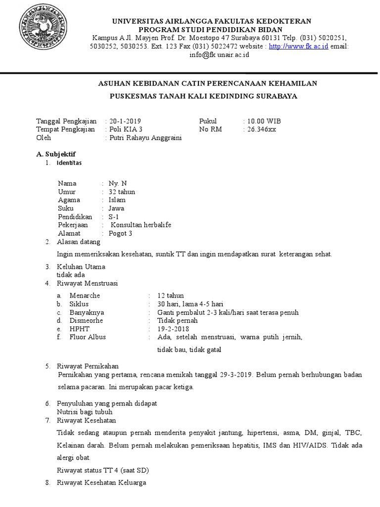 Contoh Surat Keterangan Imunisasi Catin - Contoh Surat