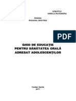 Ghid de Educatie Pentru Sănătatea Orala Adresat Adolescentilor