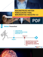 REKONSTRUKSI MATERI PERKULIAHAN DI ERA INDUSTRI 4.0 - Unijoyo 8 Agustus 2019