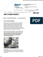 How to Bond Magnets