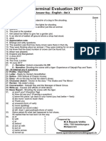 AnswerKey English X Spandanam MARasack PDF