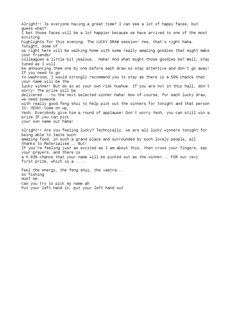 Lucky Draw Script