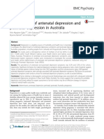 Determinants of Antenatal Depression and Postnatal Depression in Australia