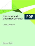 Introduccion A La Metafísica