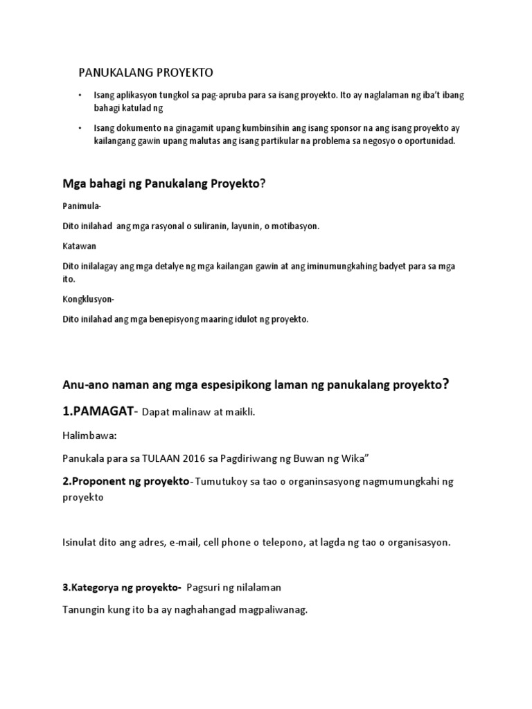 Kahulugan Layunin At Katangian Ng Panukalang Proyekto Mobile Legends