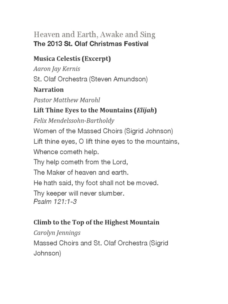 St. Olaf Christmas Festival PDF Jesus