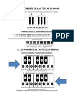 Los Nombres de Las Teclas Blancas y Negras