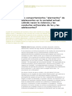 ¿Dónde nacen la violencia y las conductas antisociales de los y las adolescentes? Archivo