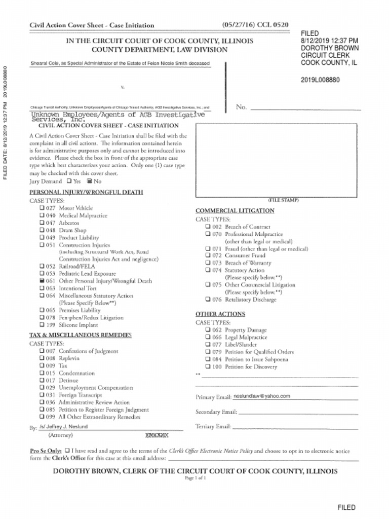 Lawsuit Against Cta Agb Negligence Lawsuit