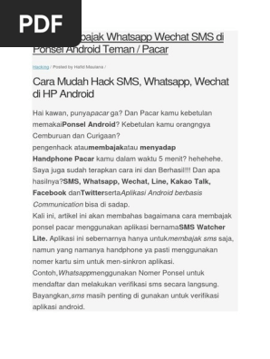 Wechat cara id hack menggunakan