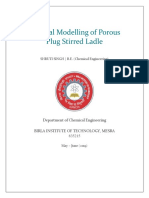 Physical Modelling of Porous Plug Stirred Ladle