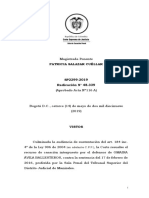 SP2299-2019 (48339) Sobre Fraude Estructura e Injerencia Asunto Civil, Hijo de Crianza