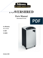 Fellowes Parts Manual 320