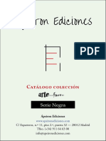 Catálogo Colección Arte-Facto - Serie Negra (Ápeiron Ediciones)