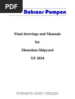 Yf 2034 Pdf Bearing Mechanical Pump