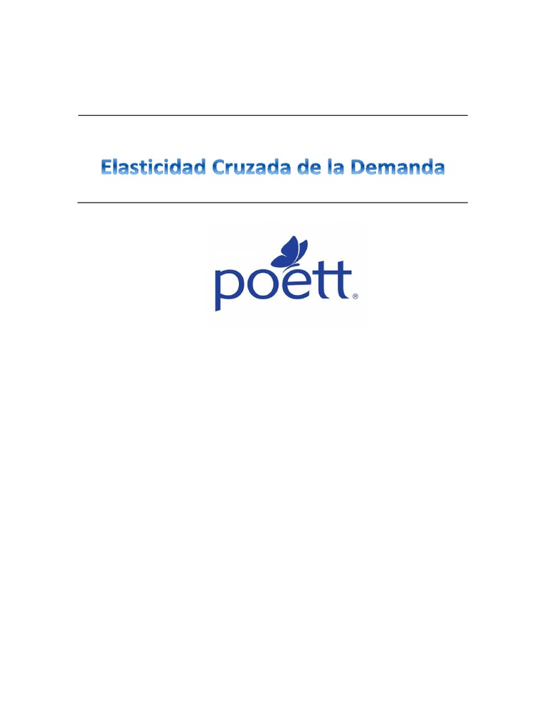 Elasticidad Cruzada de la Demanda Explicada | PDF | Elasticidad ...