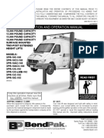 Bendpak - Plataforma Hidraulica Para Vehiculos Livianos - Xpr-10 Ext Manual 5900307 Rev b 11-30-11