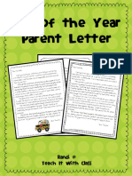 End of The Year Parent Letter: Randi at Teach It With Class