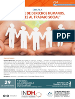 Afiche Charla Enfoque de Derechos Humanos Aportes Al Trabajo Social