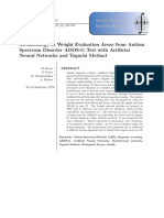 Methodology To Weight Evaluation Areas From Autism Spectrum Disorder ADOS-G Test With Artificial Neural Networks and Taguchi Method PDF