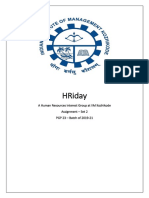 Hriday: A Human Resources Interest Group at Iim Kozhikode Assignment - Set 2 PGP 23 - Batch of 2019-21