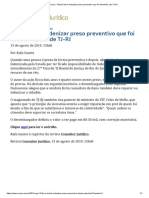 ConJur - MP Diz Que Pedir Formulário Indica Intenção de Movimentar Dinheiro