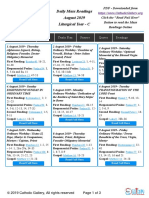 Mass Readings August 2019 PDF Download PDF