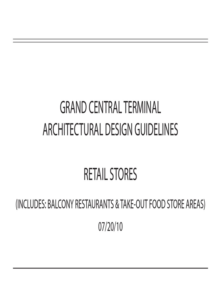 GCT RETAIL ArchDesign Guidelines 100720-20-July-2010 | PDF | Leasehold ...