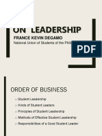 On Leadership - Usc Discussion 1.0