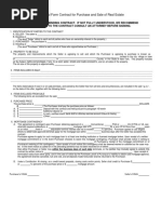 Standard Form Contract For Purchase and Sale of Real Estate