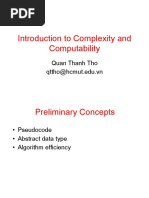 Introduction To Complexity Computational 2019