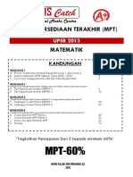 Match - Modul Persediaan Terakhir UPSR (MPT 60%) 2013