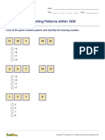 Counting Patterns Within 1000: Look at The Given Number Pattern and Identify The Missing Number