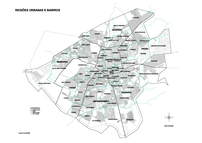 Bairros da Região Norte de Campo Grande | PDF | Brasil