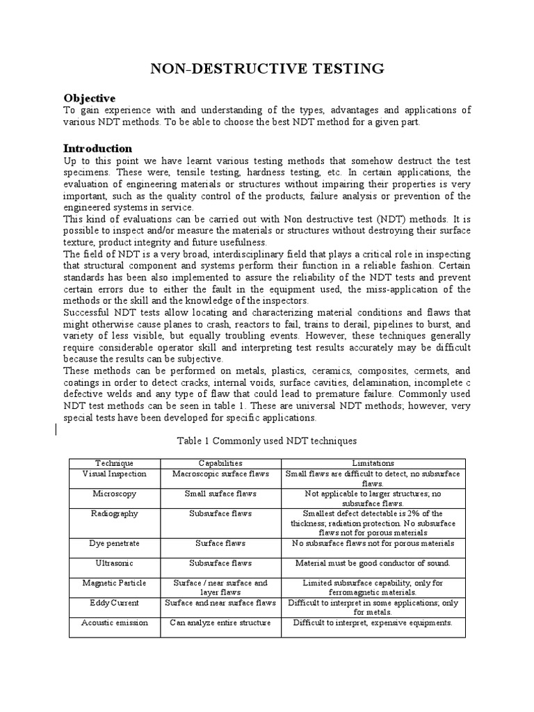 NDT Class Notes1111 PDF | PDF | Nondestructive Testing | Ultrasound