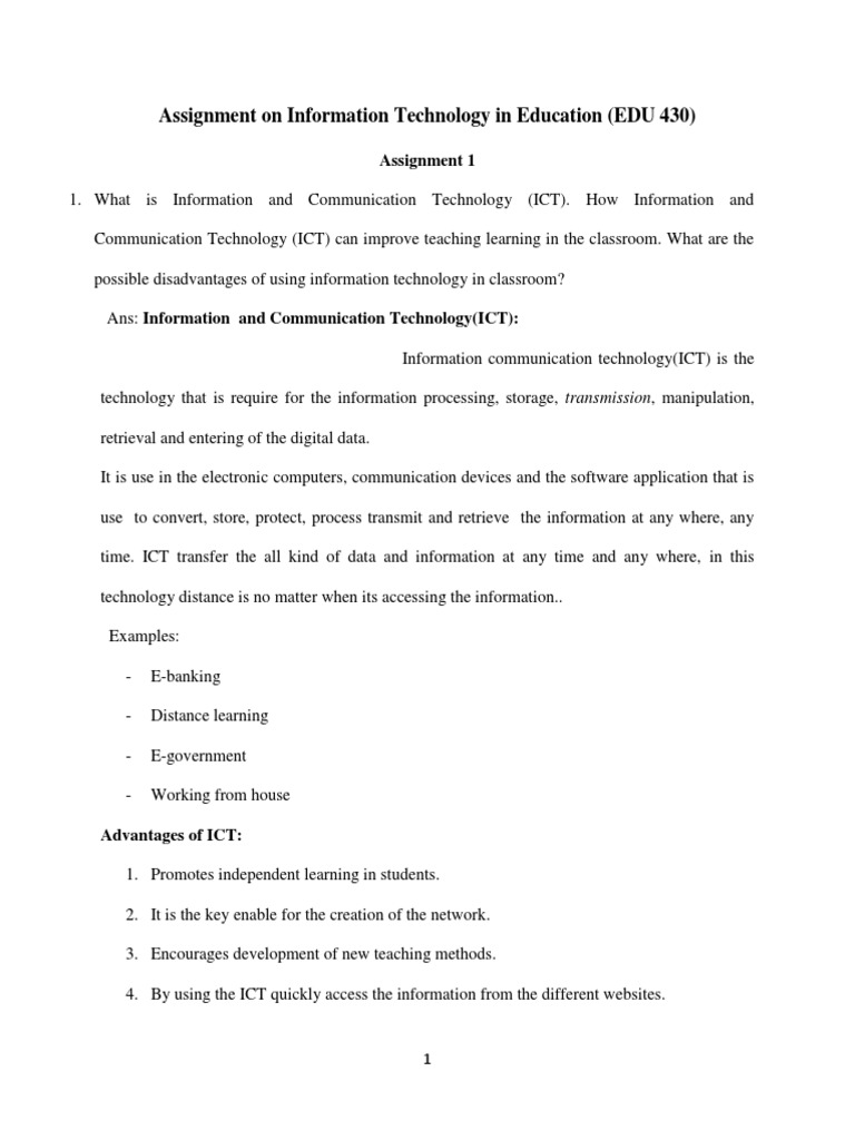 ICT Benefits for Student Learning | PDF | Educational Technology ...