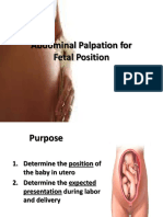 Abdominal Palpation For Fetal Position
