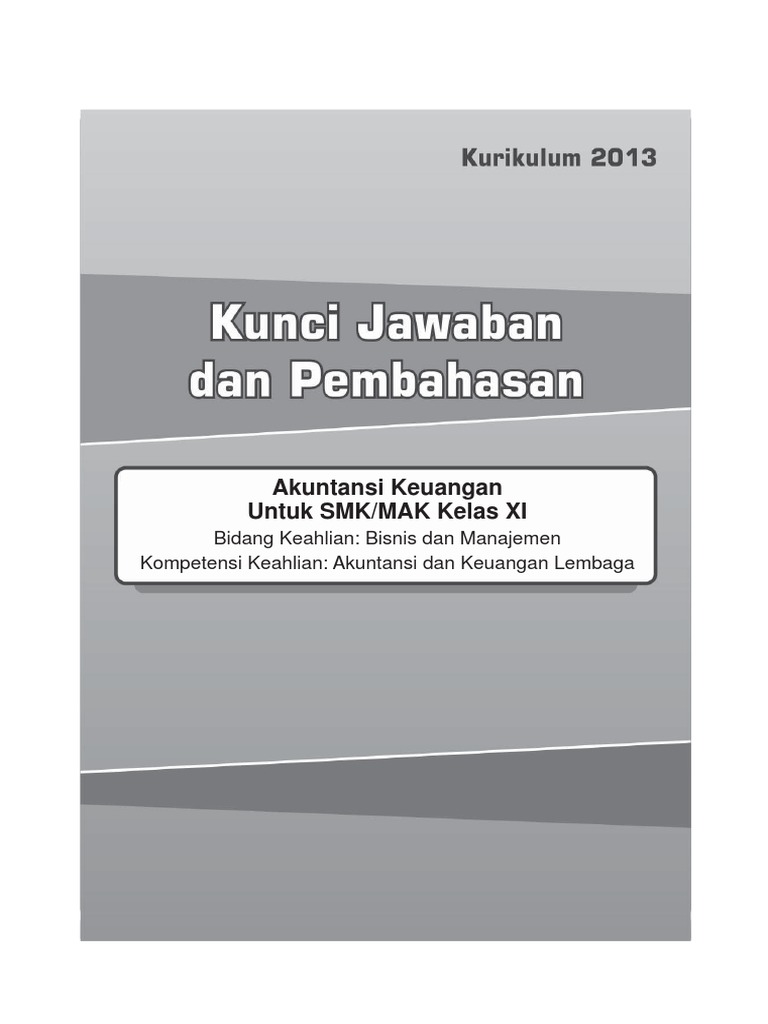 Kunci C3 Akuntansi Keuangan Xi