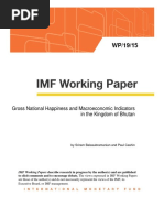 Gross National Happiness and Macroeconomic Indicators in The Kingdom of Bhutan