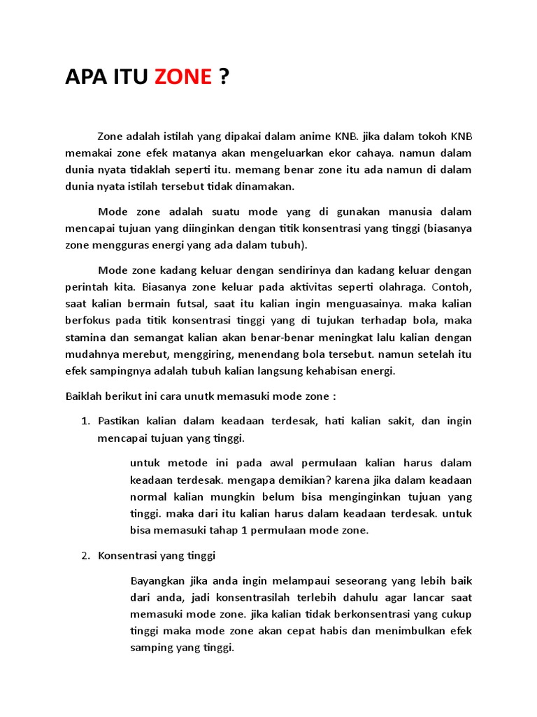 Apa Itu Zone | PDF