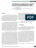 4 - Uso de Aditivos Surfactantes en La Inhibicion de La Neblina Acida en El Proceso de Electroobtencion Del Cobre - Cristian Vargas R PDF