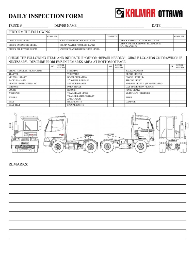 90 Day Truck Inspection Form : What does the 90-day inspection entail ...