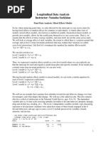 Longitudinal Data Analysis Instructor: Natasha Sarkisian