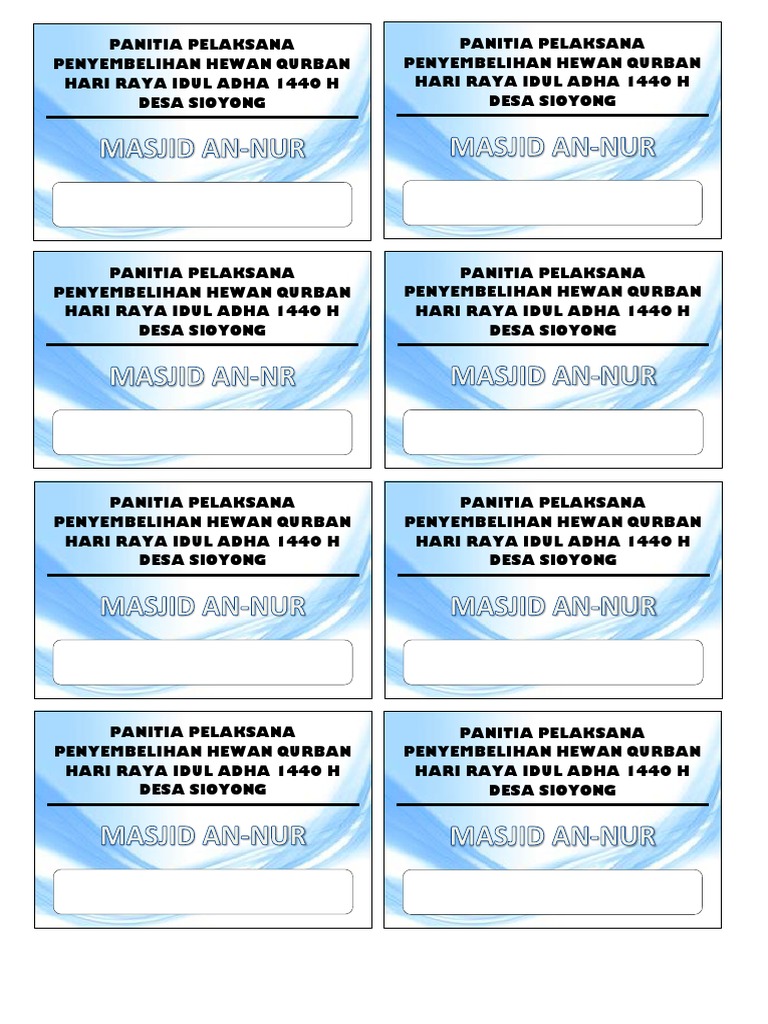 31++ Download id card panitia qurban ideas